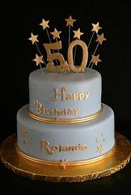 Planning a 50th birthday party turns ideas into reality. 50th Birthday Cake Gold And Blue 50th Birthday Cake For Women Simple Birthday Cake 50th Birthday Cake Images