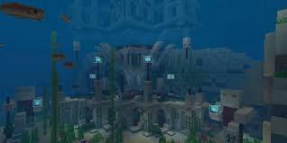 If a player wants to hide the underwater base from intruders . Pin By Ashley Shay On Banbans Minecraft Underwater House Minecraft Underwater Underwater House