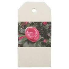 Wedding Ancient Cultivar Of Camellia Japonica Flower Wooden Gift Tags Wooden Gifts Gift Tags Flowers