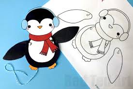 Hello everyone, check out this cute paper penguin craft :) very simple to make! Easy Paper Penguin Puppet Red Ted Art Make Crafting With Kids Easy Fun
