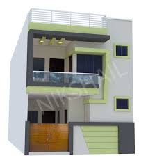 20x50 House Plan With 3d Elevation Option C By Nikshail 20x40 House Plans House Front Design House Layout Plans