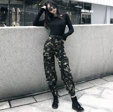 Black And White Camo Pants Outfit Ulzzang Camo Pants Korean Street Fashion Ulzzang Fashion Fashion