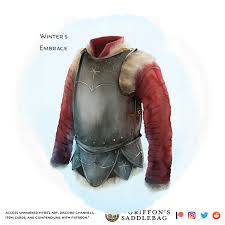 The Griffon S Saddlebag Winter S Embrace Armor Breastplate Thegriffonssaddlebag Fantasy Armor Armor D D Dungeons And Dragons