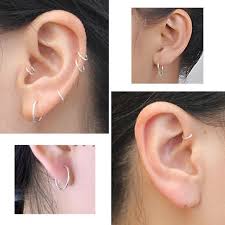 New jewelry is the way to go. Sterling Silver Small Thin Endless Hoop Earrings For Cartilage Nose And Lips Buy Online In Oman At Oman Desertcart Com Productid 48907814