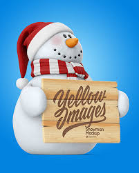 Download Snowman Mockup In Object Mockups On Yellow Images Object Mockups