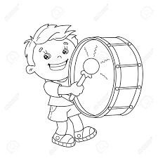 Download this running horse printable to entertain your child. Coloring Page Outline Of Cartoon Boy Playing The Drum Musical Instruments Coloring Book For Kids Royalty Free Cliparts Vectors And Stock Illustration Image 75069499