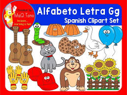 Pronouncing the spanish alphabet ; Spanish Alphabet Letter Gg Phonics Clipart Set Alfabeto Letra Gg Teaching Resources