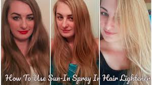 If you tend to want to highlight your hair during the summer but prefer to steer clear. How To Lighten Your Hair Using Sun In Spray Hair Lightener Bellatory