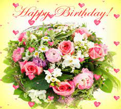 Nice birthday cake with burning candles. Birthday Flowers Gifs Get The Best Gif On Giphy