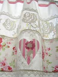 Rosen Landhausgardine Shabby Chic Scheibengardine By Bluebasar Diese Wunderschone Sommerlic Shabby Chic Curtains Shabby Chic Interiors Shabby Chic Decor