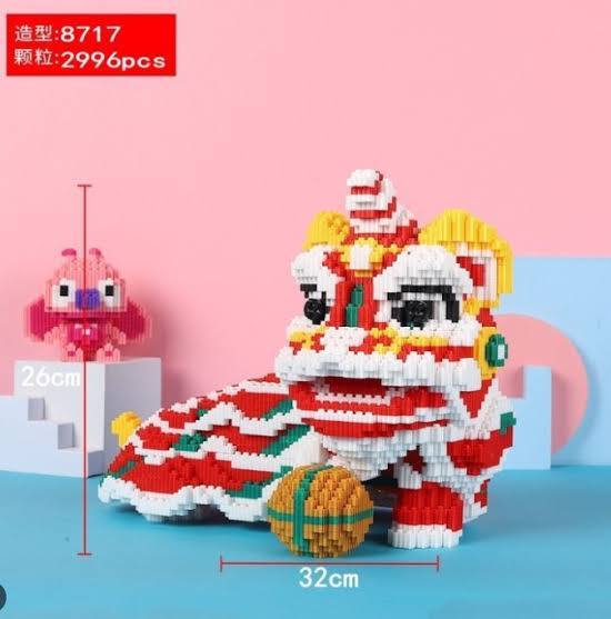 Lego kỳ lân 26cm lắp ráp mô hình cỡ lớn nano 3d
