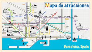 The special points are marked by a camera graphic on the barcelona ramblas map. Willkommen In Barcelona Sehenswurdigkeiten Auf Der Karte Lizenzfrei Nutzbare Vektorgrafiken Clip Arts Illustrationen Image 47744065