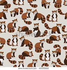 Cute Red Panda On Brown Background Pattern Animal Seamless Pattern Design Achetez Cette Image Vectorielle Sur Shutterstock Et Panda Panda Rouge Panda Roux