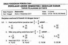 Soal ulangan kls 5 semester 2. Pin Di Soal Dan Kisi2 Kelas 5 Kurtilas Semester 1