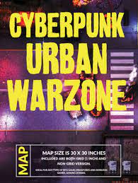 Warzone new map 2021 leaks: Cyberpunk Urban Warzone Map Lion Banner Games Drivethrurpg Com