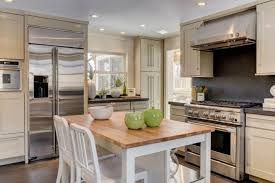 Kitchen islands with seating give your workspace and dining space and overall increased utility. 41 Kitchen Islands With A Wood Surface Butcher Block Style Islands Home Stratosphere