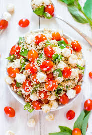 Tomato Mozzarella Salad With Basil And Quinoa Averie Cooks