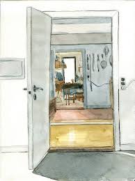 In addition to this, in fashionable designs, you may figure out frosted panes, translucent ornate door designs are one of the most popular front doors that draws everyone's attention. Urban Sketchers Rainy Days Are Here To Stay Door Illustration Open Door Illustration Garage Door Design