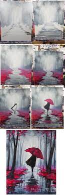 Autumn Stroll Moderate Colors Red Black White Brushes Big Medium Small Art Painting Art Painting I think it takes what is really a very simple flower shape and gives it some structure and form.