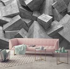 Wallpaper Cute 3d Grey Poster Livingroom Office 3d Wallpaper Living Room Wallpaper Interior Design Home Wallpaper