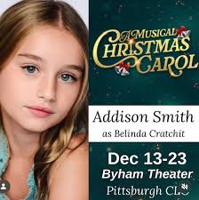 Tomorrow is a BIG DAY for studio 19s @addi_grace_smith (@addiandkenz )!  It's opening day for CLOs “A Christmas Carol”, where Addison landed a role  all season long as Belinda Cratchit! We are