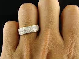 Men S 10k Yellow Gold Wedding Band Diamond Ring Size 7 8 9 10 11 12 13 14 Yellow Gold Diamond Wedding Band Diamond Rings Bands Men Diamond Ring