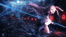 Female anime character illustration, wlop, artwork, women, digital art. Girly Anime Wallpaper Gifs Tenor