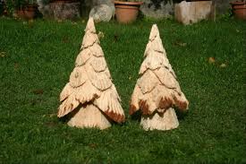 Weihnachtsdeko Baum Schnitzen Kettensagenschnitzen Holz Schnitzen