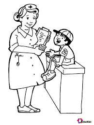 Doctors Nurses And Medical Workers Coloring Page Collection Of Cartoon Coloring Pages In 2020 Community Helpers Theme Preschool Community Helpers Theme Coloring Books