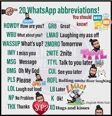 20 Common Whatsapp Abbreviations Enjoy Englishwithnab Learnenglish Englishlanguage Speakenglish E Learn English English Lessons Abbreviations