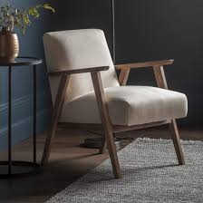 For elegant candelit dinners, these distinguished armchairs feature refined details like hand beading, an angular frame and natural linen seating for a fine dining experience at home. Neyland Linen Upholstered Armchair In Natural Furniture In Fashion