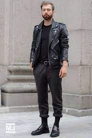 Pin By Eyondi On Man Style Leather Jacket Street Style Leather Jacket Men Mens Street Style