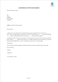 If you are hosting a dinner party then take a look at our sample invitation letter that you can use and edit to include the details that you need to. å…è´¹invitation Letter For Dinner æ ·æœ¬æ–‡ä»¶åœ¨allbusinesstemplates Com