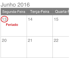 Entre as datas importantes e. Portugues Do Brasil Informe Sobre O Feriado Municipal De 13 De Junho Sistema De Bibliotecas