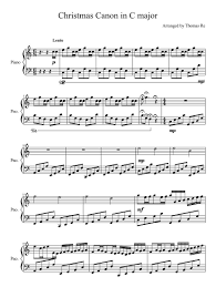 Print And Download In Pdf Or Midi Christmas Canon In C Major Arranged By Thomas Re Made By Massacre0922 Christmas Canon Piano Teaching C Major