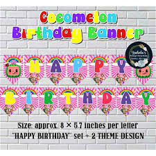 Get personalized birthday banners at buildasign.com. Cocomelon Personalized Birthday Banner Shopee Philippines