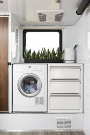 Travel trailer with washer and dryer: Living Vehicle 2021 Off Grid Luxury Trailers In 2021 Compact Washer And Dryer Tiny House Laundry Room Van Home