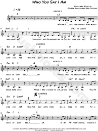 Hillsong Worship Who You Say I Am Live Sheet Music Leadsheet In Gb Major Transposable Download Print Sheet Music Lead Sheet Digital Sheet Music