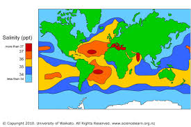 map of ocean salinity science learning hub