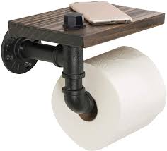 Maybe you would like to learn more about one of these? Toilet Paper Holder Rustic Farmhouse Black Iron Pipe Home Living Bathroom Seasonalliving Com