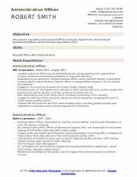 administration officer resume samples