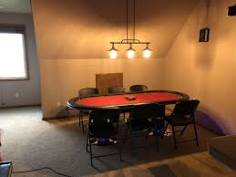 New Lights Over The Poker Table I Was Nervous Doing It Myself But It Turned Out Nice Poker