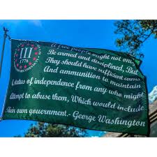 Campus carry in the u.s. Washington Bear Arms Quote Flag Green 2nd Amendment Flags For Sale 3 3 X 5 Ft Standard