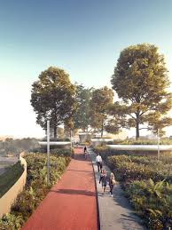 Paul De Ruiter Architects Propose Bridge Of Trees And Giant Flowerpots Landscape Architecture Design Landscape Landscape Architect