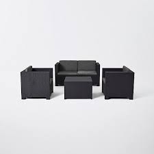 Salon de jardin pour balcon castorama. Salon De Jardin Bas Blooma Diva Confort 4 Personnes Castorama