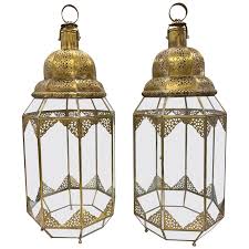 Shop online for home decor, furniture and organization essentials at hsn. Pr Large Moroccan Moorish Handcrafted Brass And Glass Candle Lanterns Hurricanes For Sale At 1stdibs