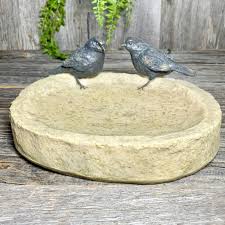 Bring beauty and life into your garden decor with a bird feeder or bird bath. Polystone Bird Bath With Two Resin Birds By London Garden Trading Notonthehighstreet Com