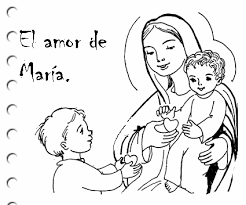 Virgen Maria Para Colorear