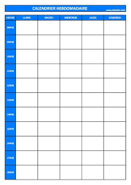 Notre calendrier hebdomadaire pour la 36 ème semaine de l'année 2021 vous permettra d'organiser votre planning journalier. Semainier A Imprimer Calendrier Best