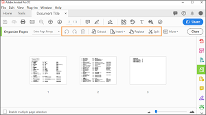 How To Combine Merge Split Extract Replace And Arrange Pages In Pdf Files Adobe Acrobat Dc Tutorials